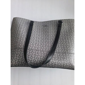 Women's Guess Gray & Black Logo Tote Bag One Size #240